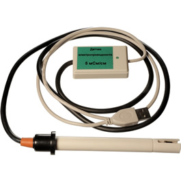 Цифровой USB-датчик электропроводности  (диапазон до 5000 мкСм/см)